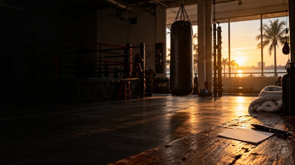 Open gym boxing practice